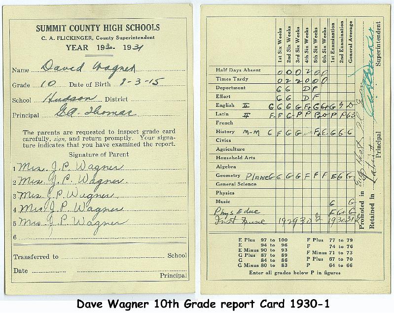 1930_Wagner, Dave 10th grade